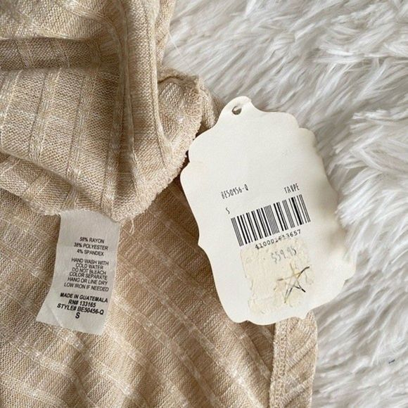 Altar'd State NWT ribbed knit dress stretch A-line heather tan women’s size S - Picture 12 of 12